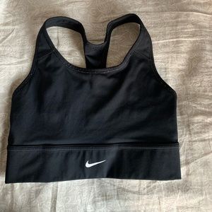 Women’s black Nike dry-fit sports bra
